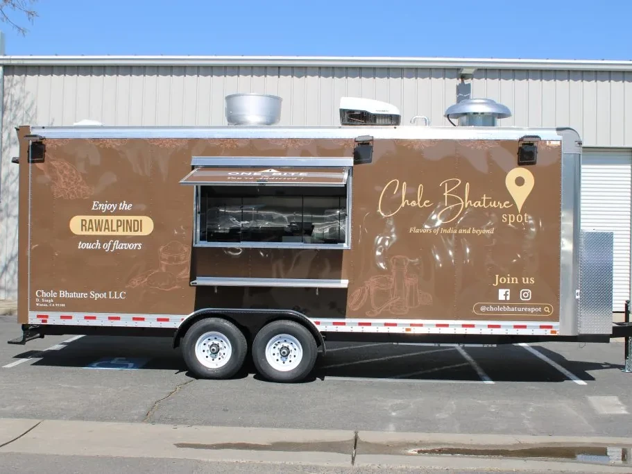 Chole Bhature Spot food trailer wrap, photo 1