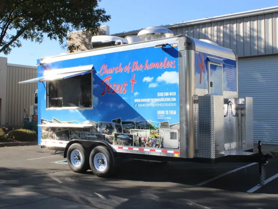 Church of the Homeless Jesus food trailer wrap, photo 15