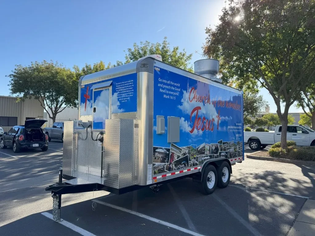 Church of the Homeless Jesus food trailer wrap, photo 16