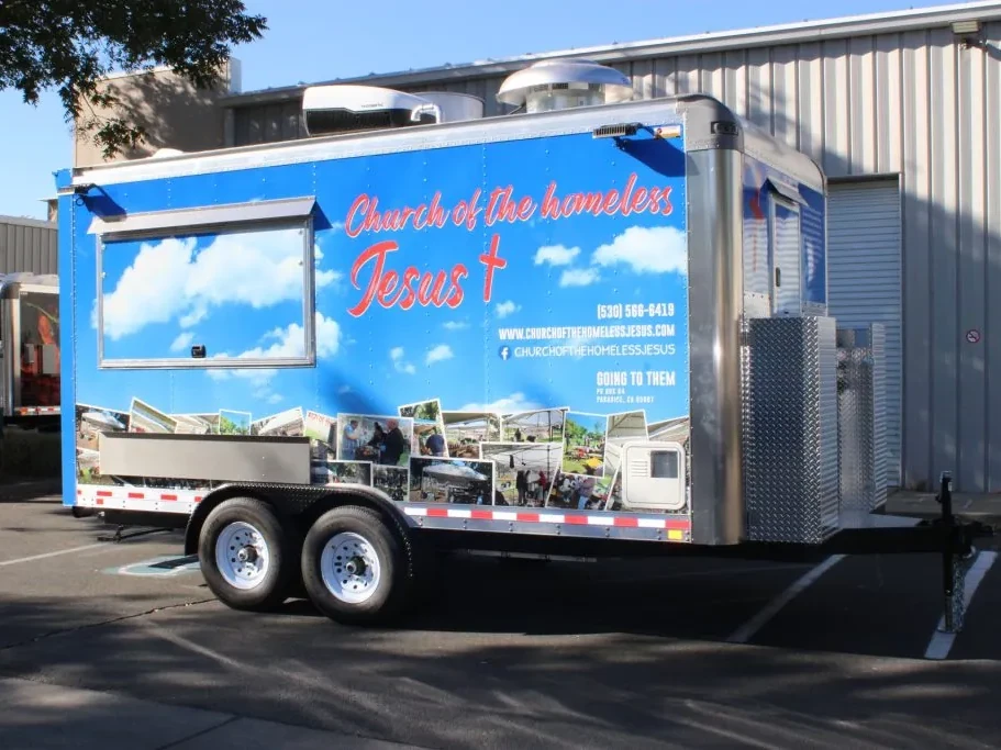 Church of the Homeless Jesus food trailer wrap, photo 2