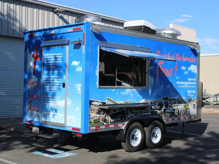 Church of the Homeless Jesus food trailer wrap, photo 5