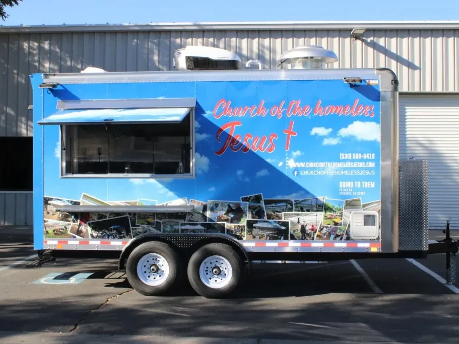 Church of the Homeless Jesus food trailer wrap, photo 6