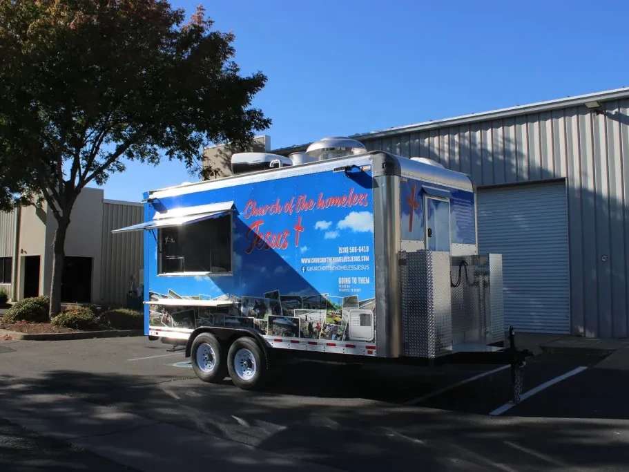 Church of the Homeless Jesus food trailer wrap, photo 7