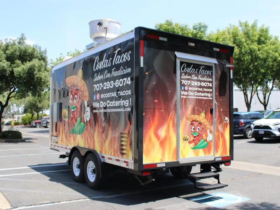 Costa’s Tacos food trailer wrap, photo 1