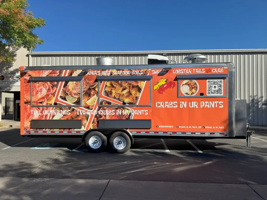 Crabs In Ur Pants food trailer wrap, photo 6