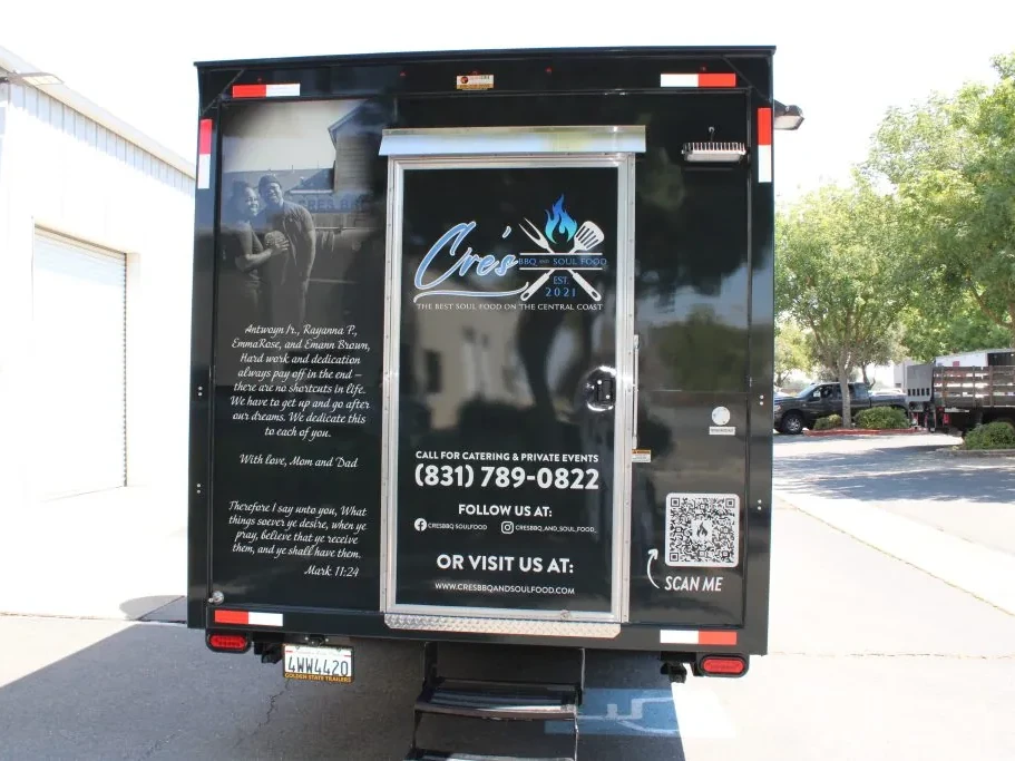 Cre’s BBQ and Soul Food food trailer wrap, photo 2
