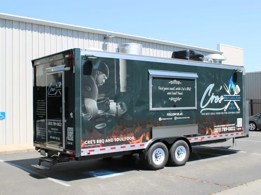 Cre’s BBQ and Soul Food food trailer wrap, photo 4