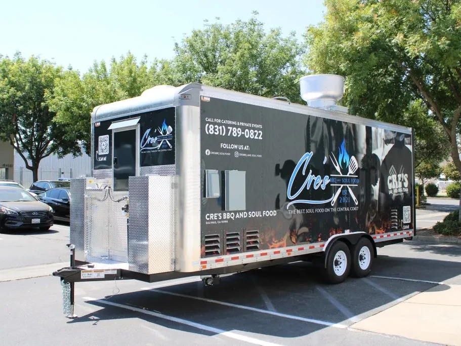 Cre’s BBQ and Soul Food food trailer wrap, photo 6