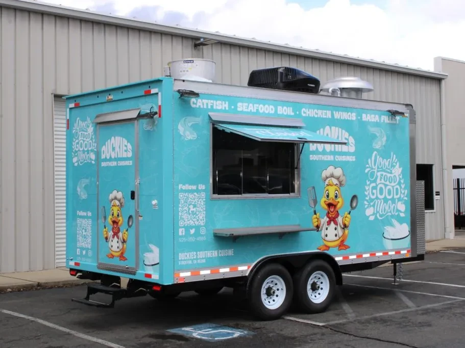 Duckies Southern Cuisines food trailer wrap, photo 1