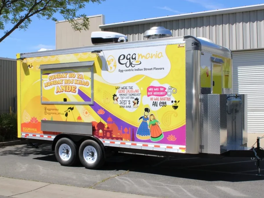 Egg Mania food trailer wrap, photo 1