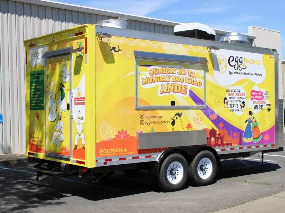 Egg Mania food trailer wrap, photo 2