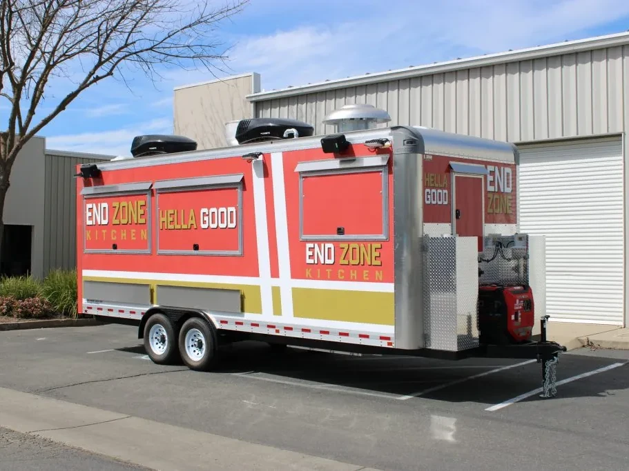 End Zone Kitchen food trailer wrap, photo 2
