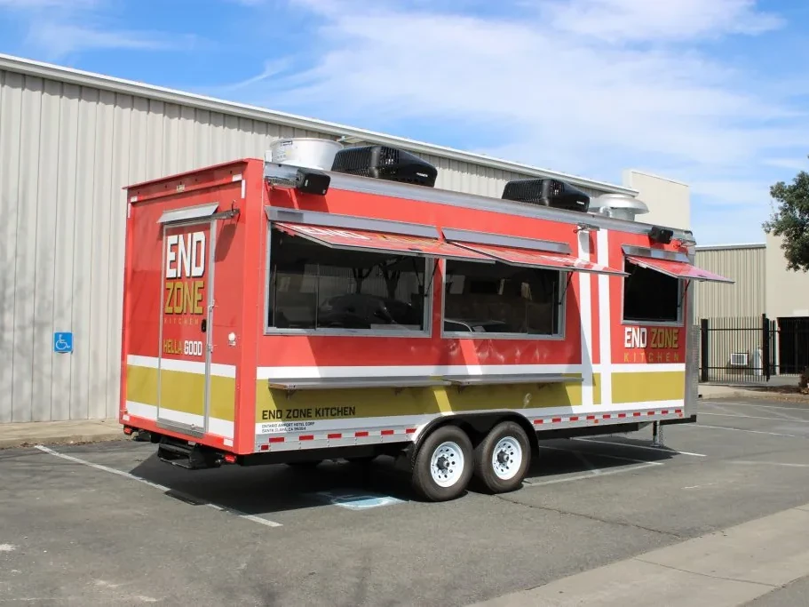End Zone Kitchen food trailer wrap, photo 4