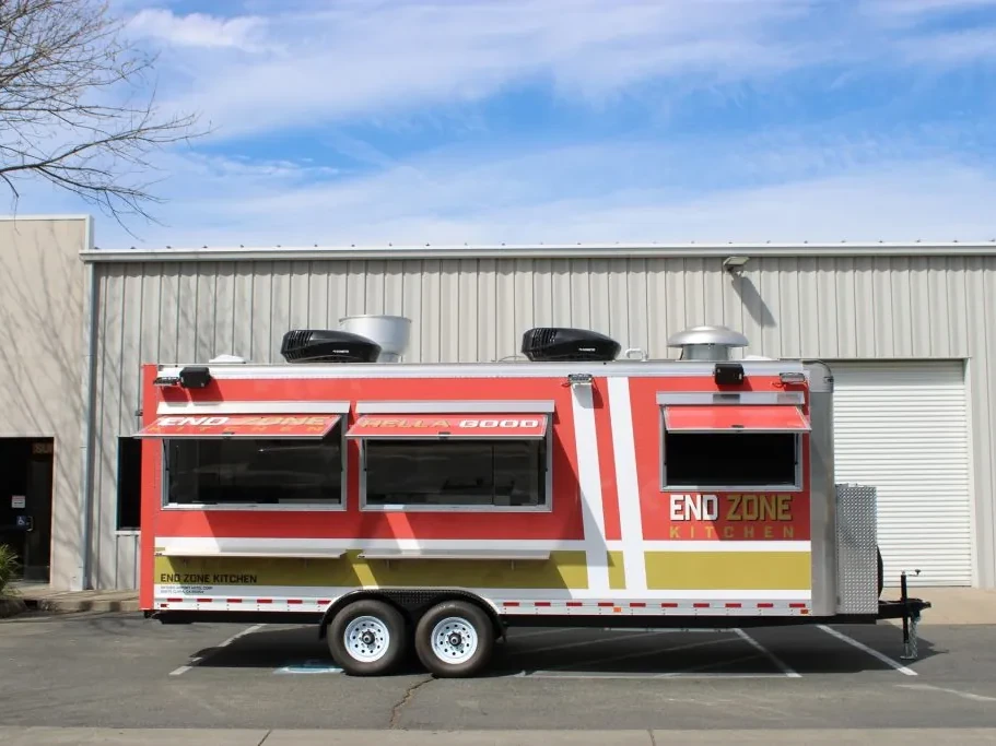 End Zone Kitchen food trailer wrap, photo 5