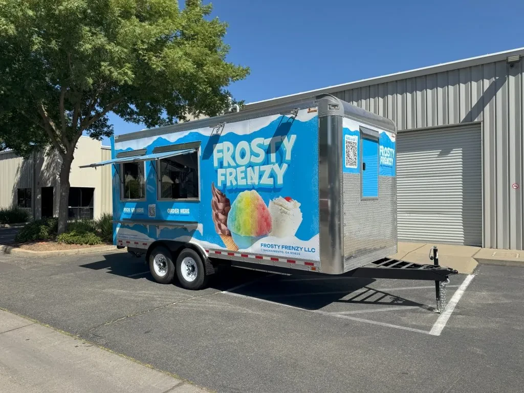Frosty Frenzy food trailer wrap, photo 15