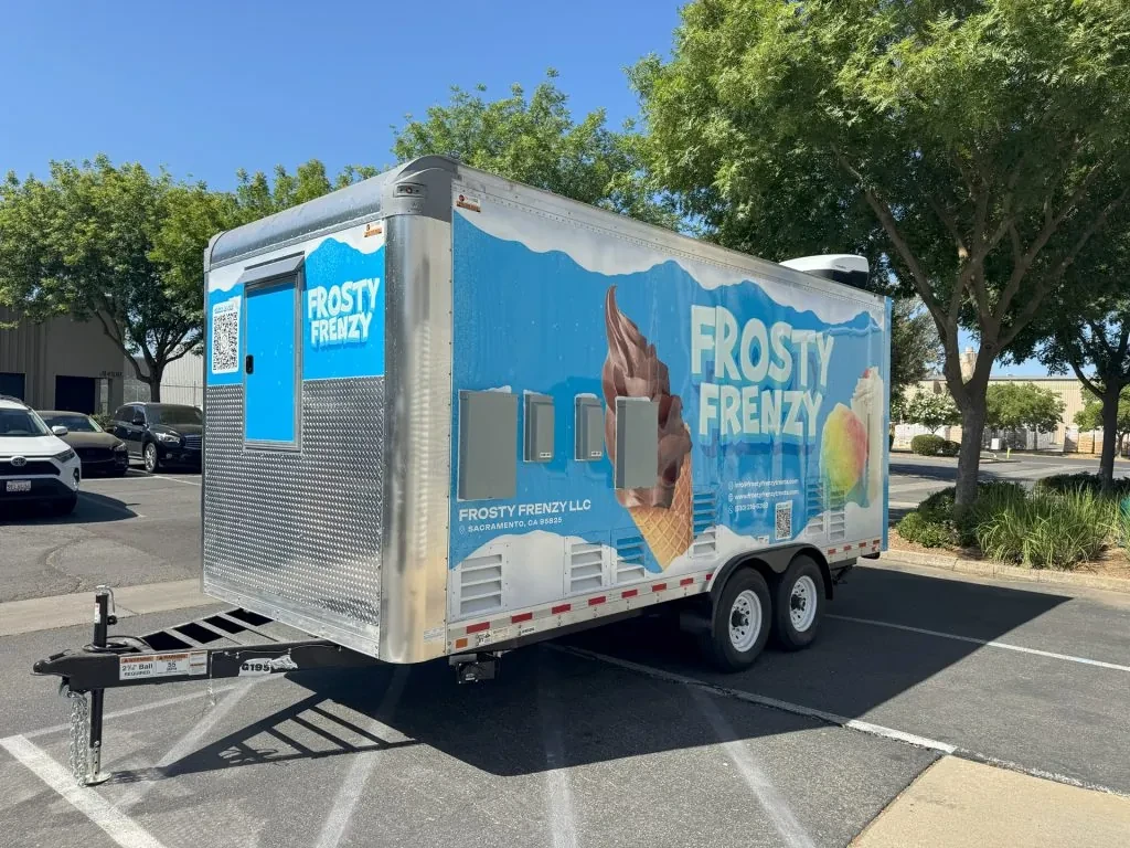 Frosty Frenzy food trailer wrap, photo 17