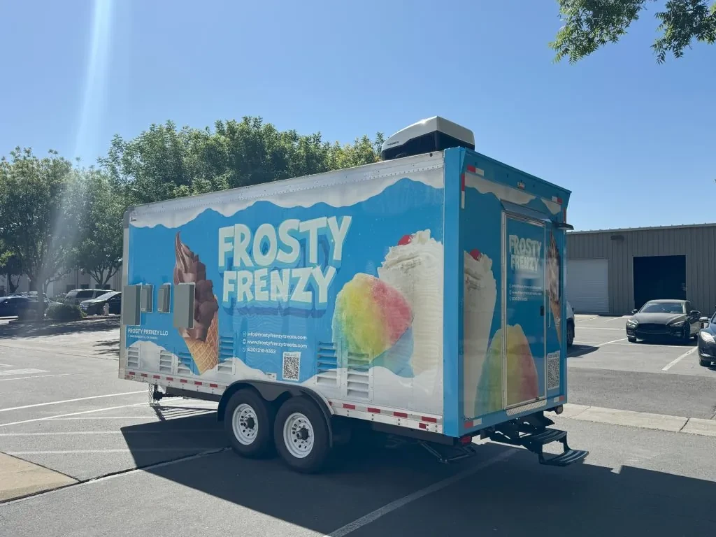 Frosty Frenzy food trailer wrap, photo 18