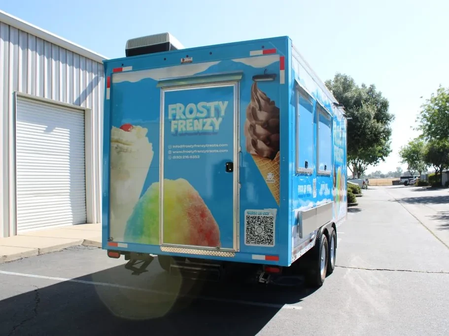 Frosty Frenzy food trailer wrap, photo 19