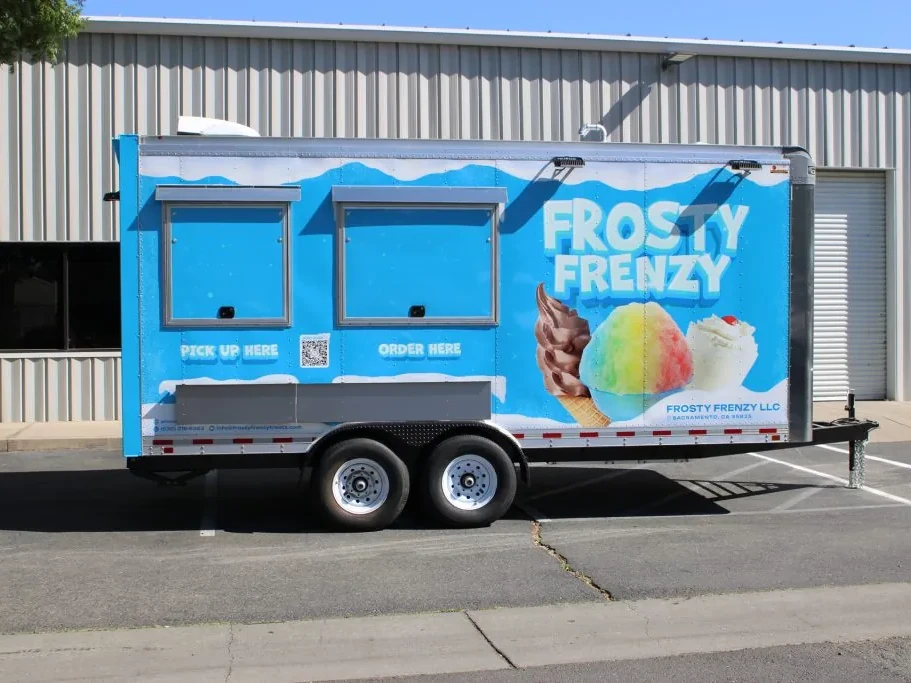 Frosty Frenzy food trailer wrap, photo 21