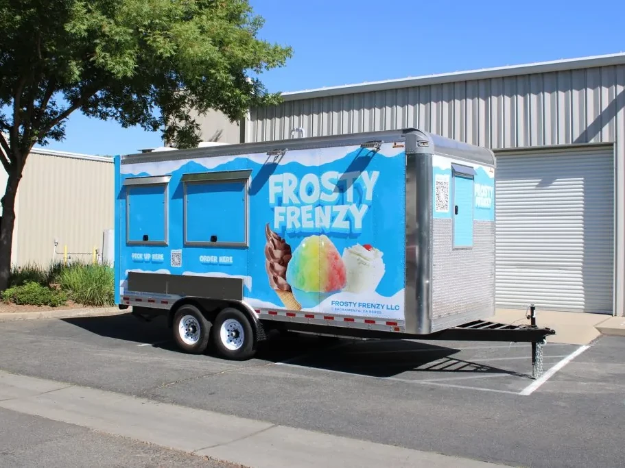 Frosty Frenzy food trailer wrap, photo 22