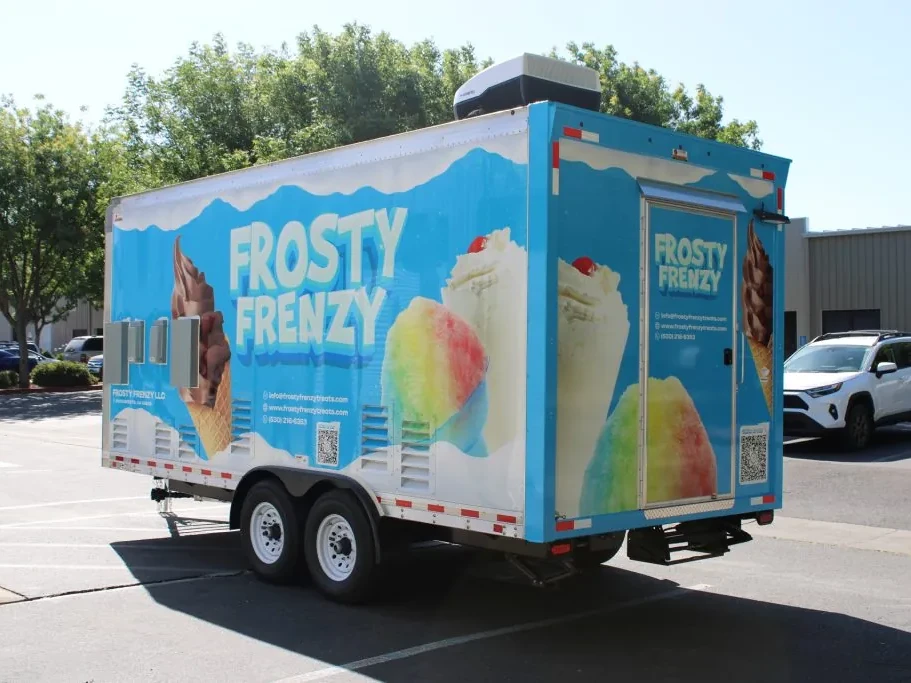 Frosty Frenzy food trailer wrap, photo 23