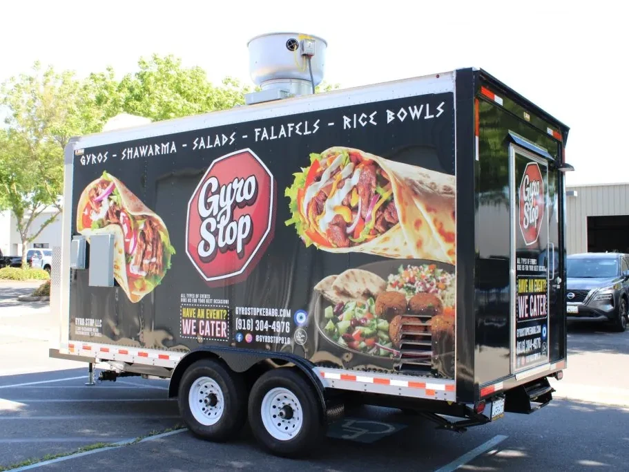 Gyro Stop food trailer wrap, photo 2