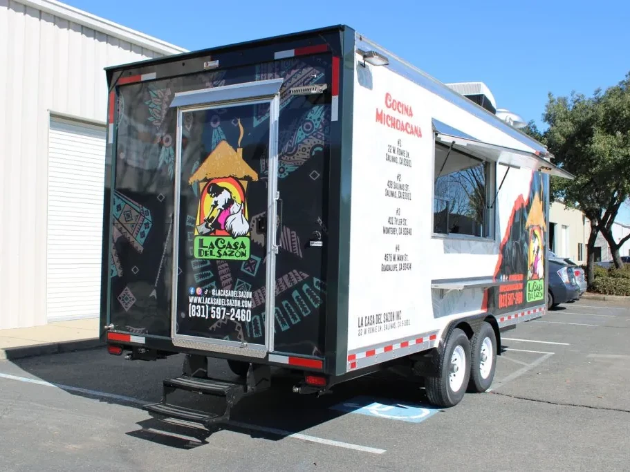 La Casa Del Sazon Inc food trailer wrap, photo 3