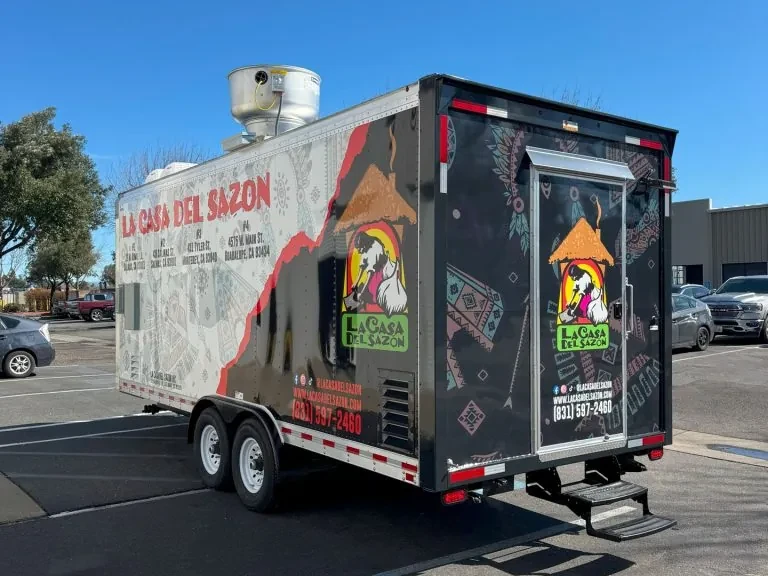 La Casa Del Sazon Inc food trailer wrap, photo 4