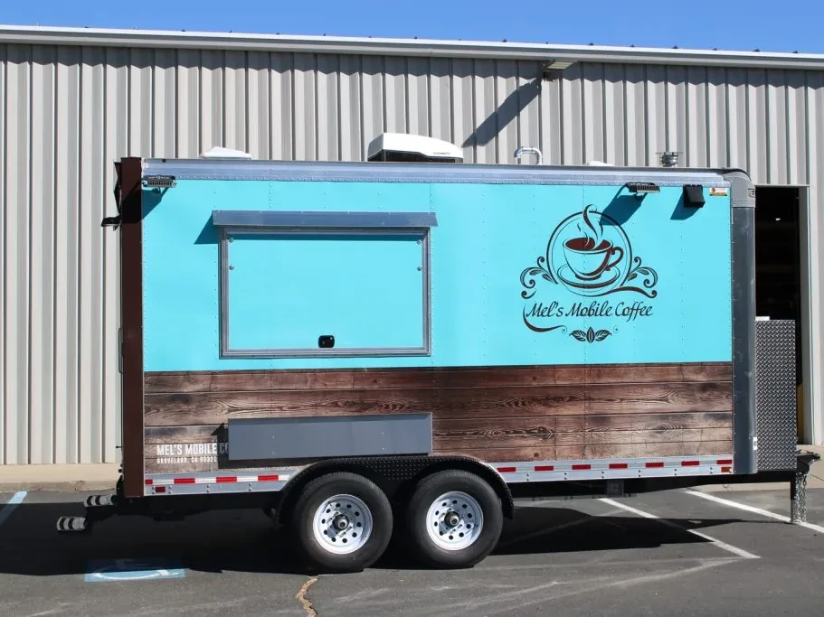 Mel’s Mobile Coffee food trailer wrap, photo 2