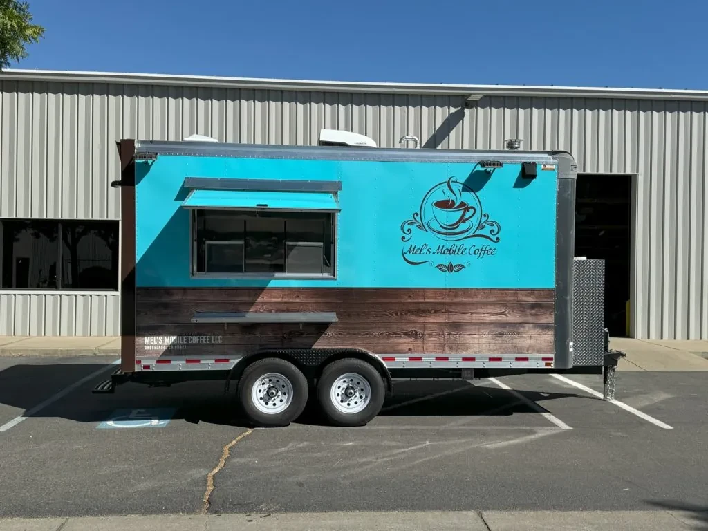 Mel’s Mobile Coffee food trailer wrap, photo 23