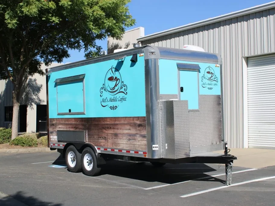 Mel’s Mobile Coffee food trailer wrap, photo 4