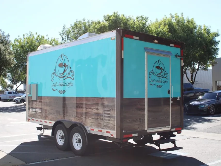 Mel’s Mobile Coffee food trailer wrap, photo 7