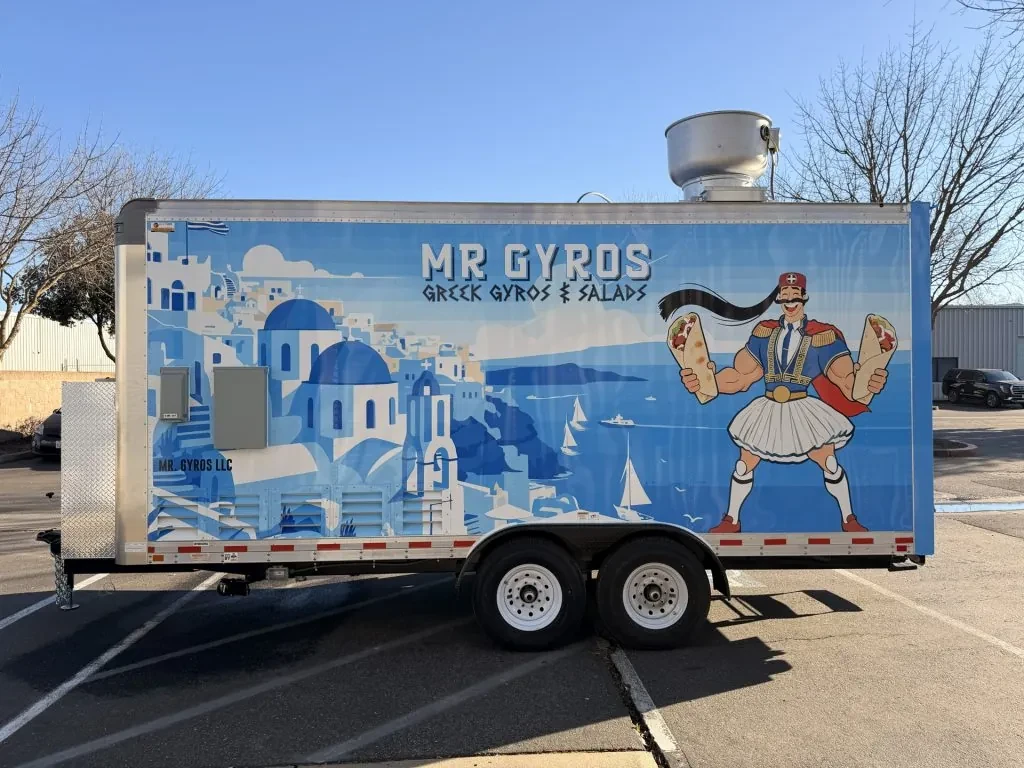 Mr Gyros food trailer wrap, photo 12