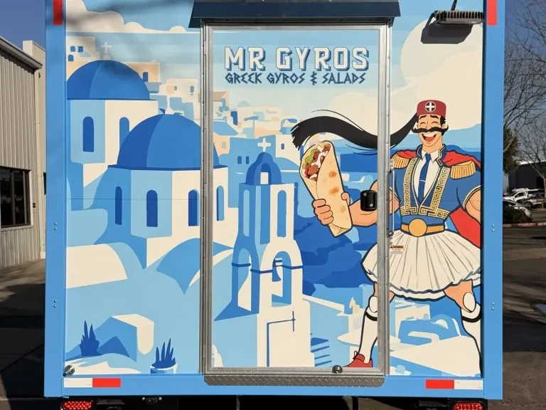 Mr Gyros food trailer wrap, photo 13