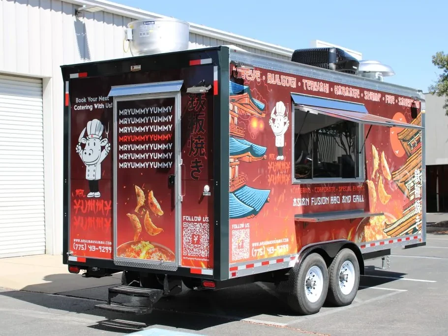 Mr. Yummy Yummy food trailer wrap, photo 1