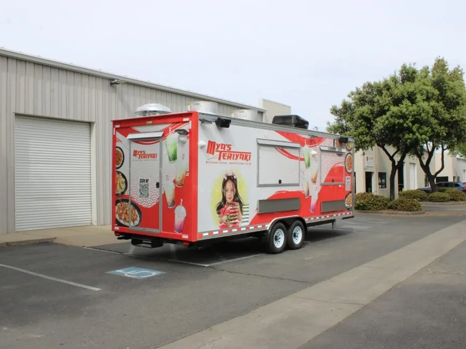 Mya’s Teriyaki food trailer wrap, photo 1