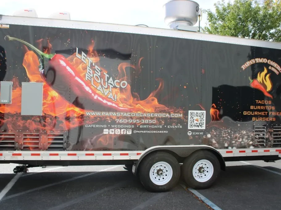 Papa’s Tacos Casero food trailer wrap, photo 5