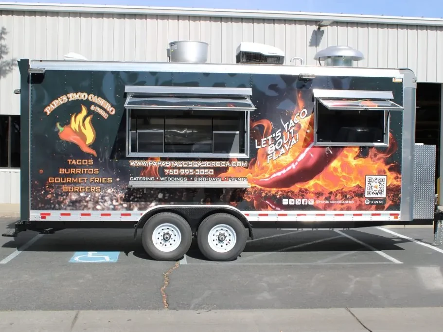 Papa’s Tacos Casero food trailer wrap, photo 8