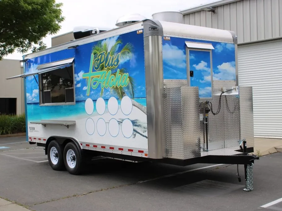 Plus Aloha food trailer wrap, photo 1