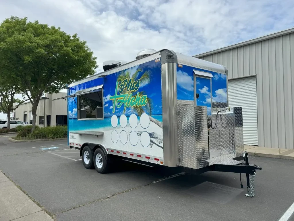 Plus Aloha food trailer wrap, photo 11
