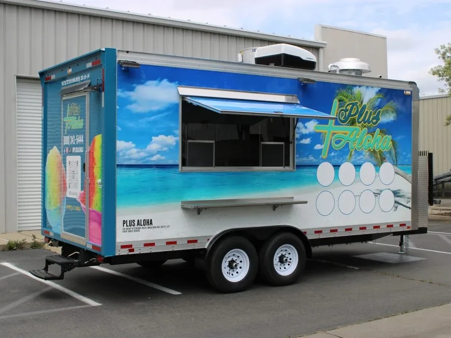 Plus Aloha food trailer wrap, photo 2