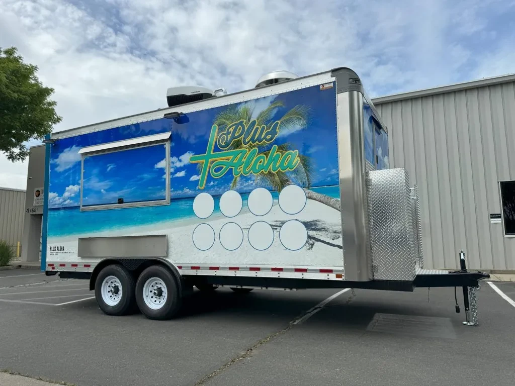 Plus Aloha food trailer wrap, photo 9