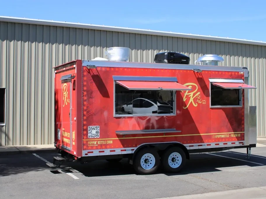 Poppin’ Kettle Corn food trailer wrap, photo 12