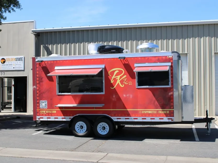 Poppin’ Kettle Corn food trailer wrap, photo 13