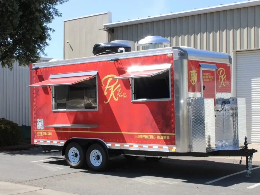 Poppin’ Kettle Corn food trailer wrap, photo 14