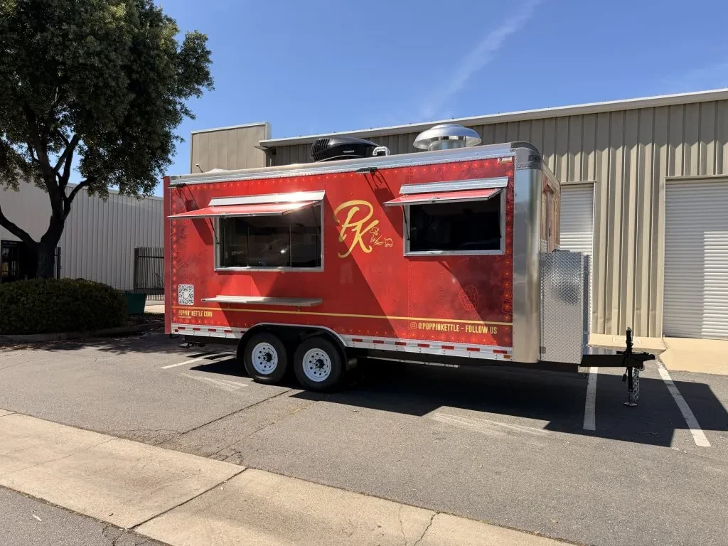 Poppin’ Kettle Corn food trailer wrap, photo 23