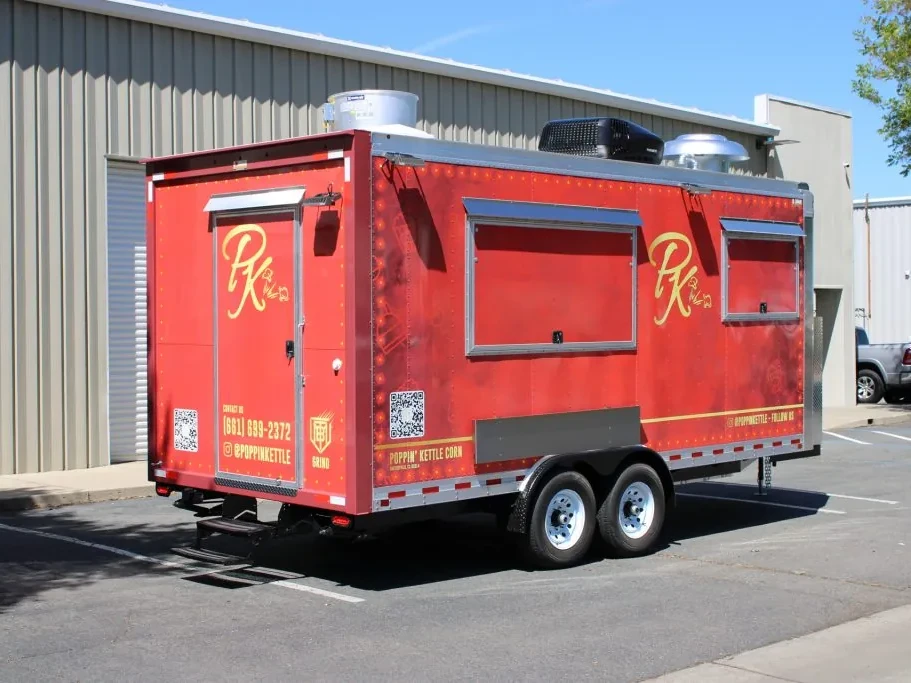 Poppin’ Kettle Corn food trailer wrap, photo 3