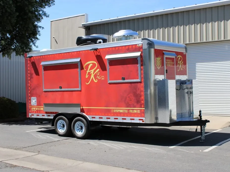 Poppin’ Kettle Corn food trailer wrap, photo 6