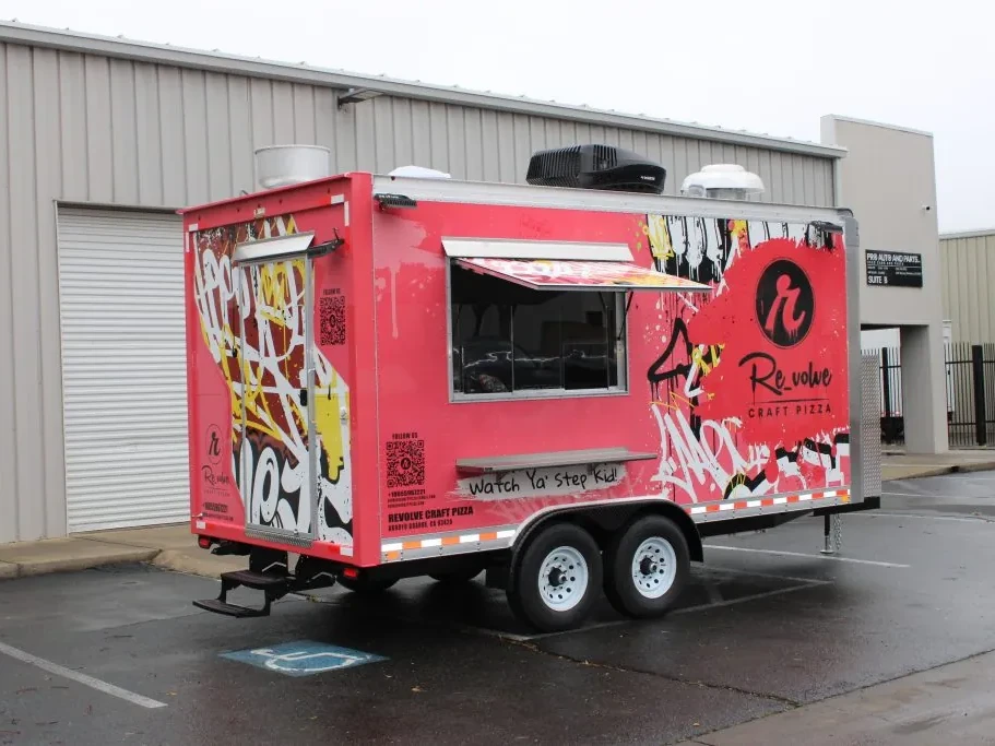 Revolve Craft Pizza food trailer wrap, photo 1