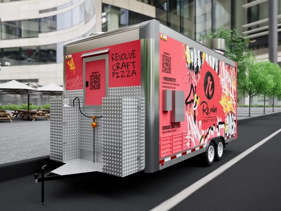 Revolve Craft Pizza food trailer wrap, photo 17